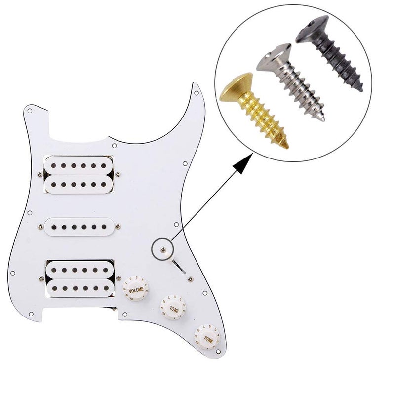 RuiLing Pack of 50 Gold Electric Guitar Pickguard Backplates Mounting Screws, Electric Guitar Bass Cover Plate Screw for ST TL LP SG Guitar Parts - Image 5